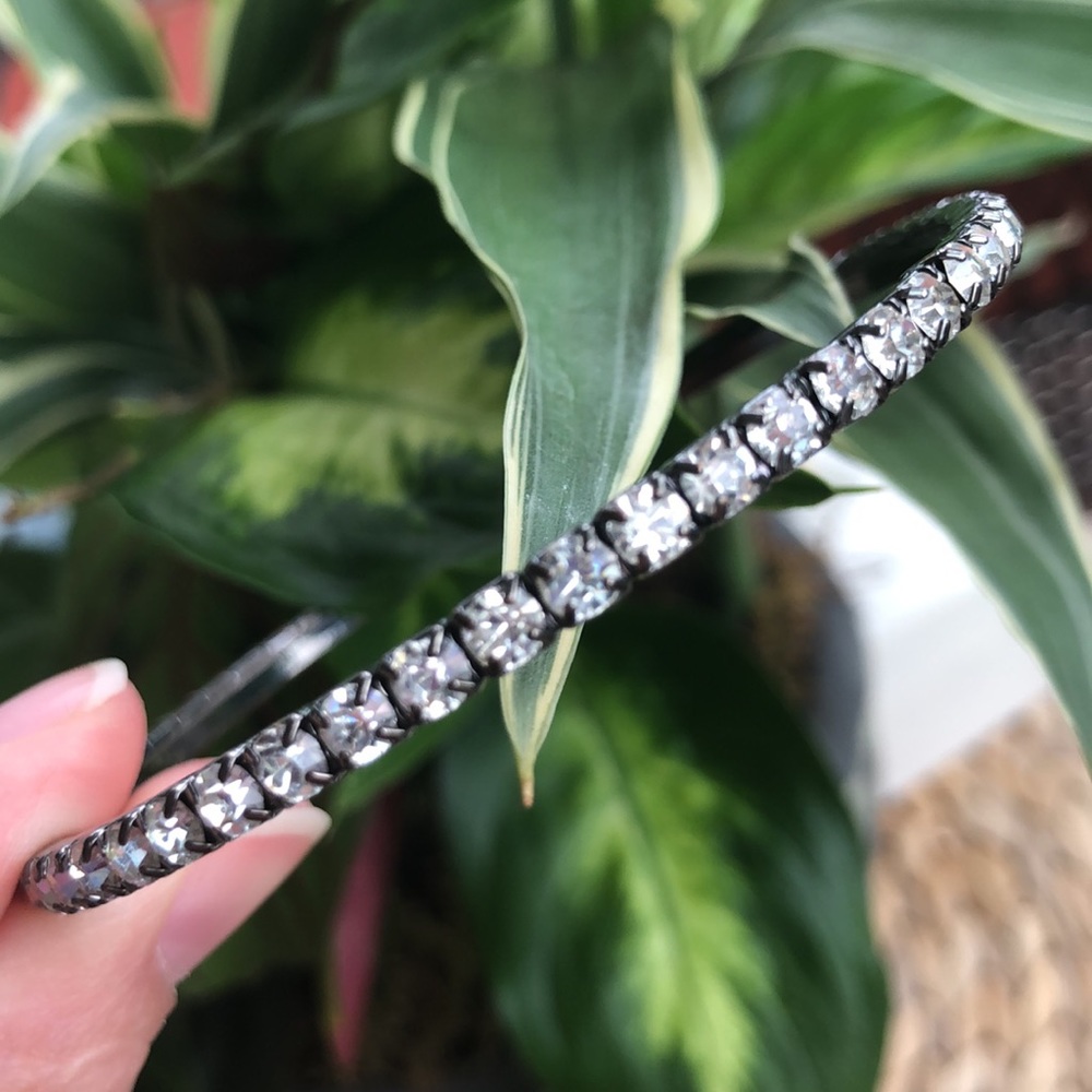 Rhinestone Bangle Bracelet - image 3